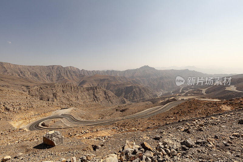 蜿蜒的道路，ras al-khaimah，阿联酋